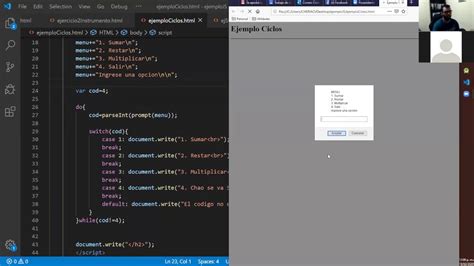 Ejemplo Men De Opciones En Javascript Fragmento Clase Fundamentos