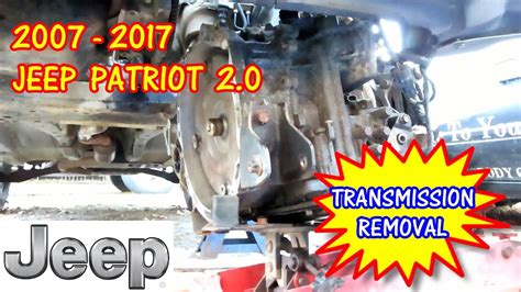 2007 2017 Jeep Patriot 20 Transmission Removal Procedure Youtube