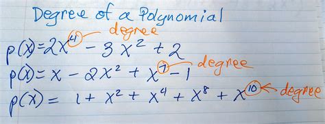 Degree Of A Polynomial Math Tutoring And Exercises