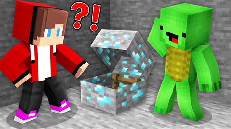 Jj And Mikey Open Secret Passage Inside Diamond Ore Block In Minecraft