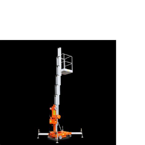 Easy Move Painted Steel Single Mast Aerial Work Platform 100 Kg Model