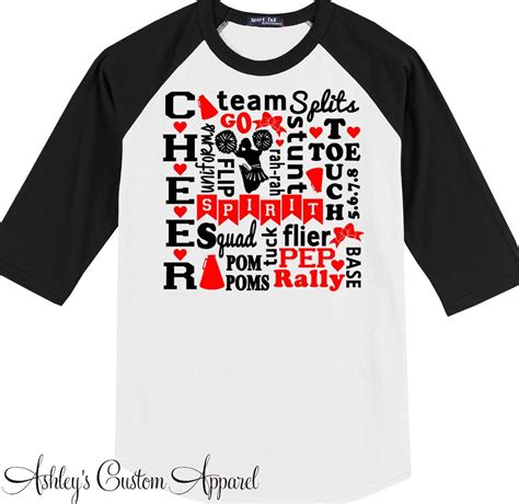 Cheer Cheer Shirts Spirit Shirt Cheer Baseball Tee Cheerleader ...