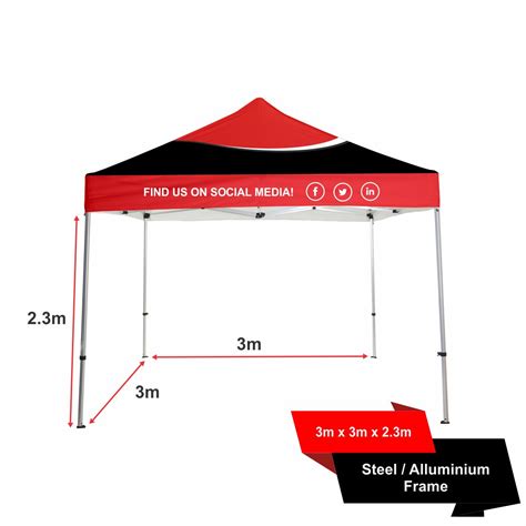 Gazebo Alluminium 3m x 3m – RedLineGRAFIX