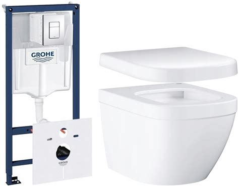 ZESTAW PODTYNKOWY WC GROHE EURO CERAMIC 5w1 MISKA WC STELAŻ PRZYCISK