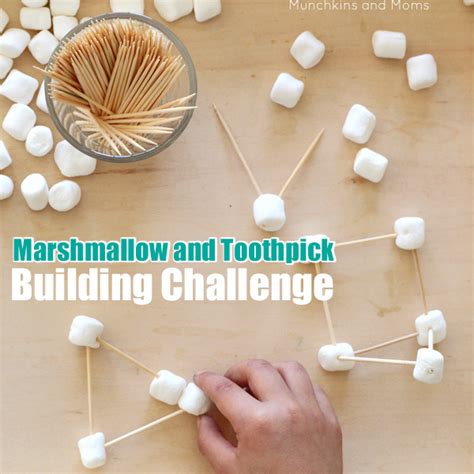 Marshmallow Tower Challenge With Toothpicks