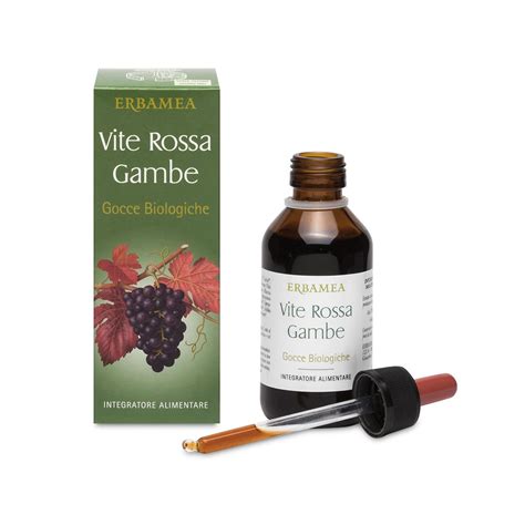 Erbamea Vite Rossa Integratore Gambe Gocce Biologiche Ml Favorisce