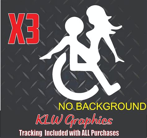 Wheelchair With Girl Decal Handicap Gun Girl Funny Die Cut