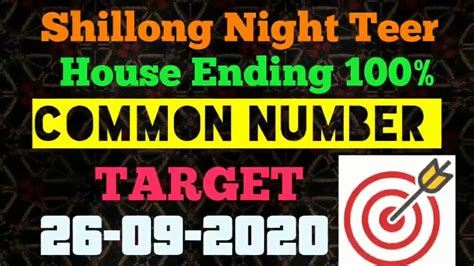 Shillong Night Teer 26092020 Shillong Night Teer Target House