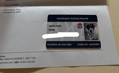 Assistants Animal permit NSW : r/ServicedogsoutsideUSA