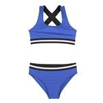 Pierre cardin yüzücü kız çocuk bikini saks mavi U14246031 MayoCenneti