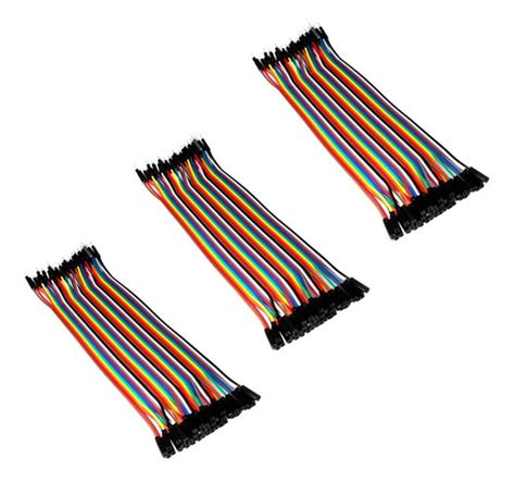 3 Pza Paquete Cable Jumpers Dupont 20cm Macho Hembra 40 Pzas Meses