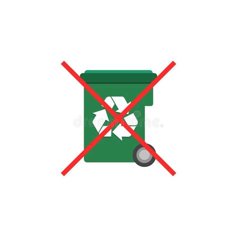 No Tirar Basura Icono De Signo De La Papelera De Reciclaje Aislado En