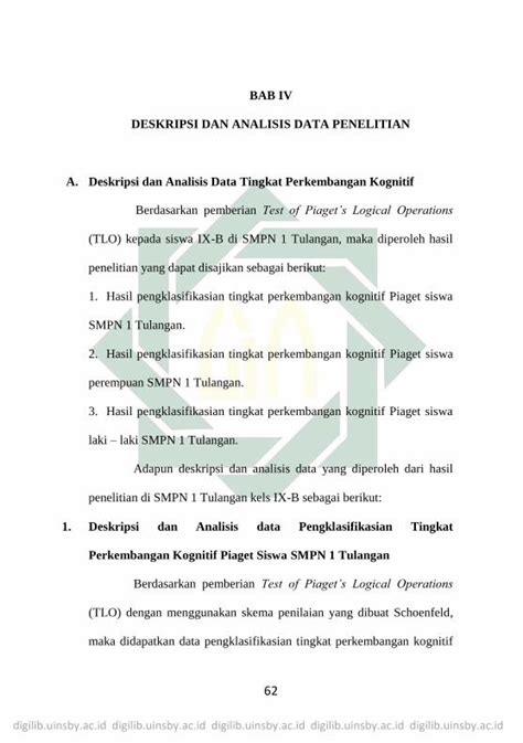 Pdf Deskripsi Dan Analisis Data Penelitiandigilib Uinsby Ac Id