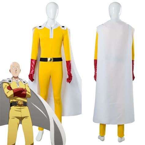 One Punch Man Hero Saitama Cosplay Costume Outfit With Cos Jumpsuit ...