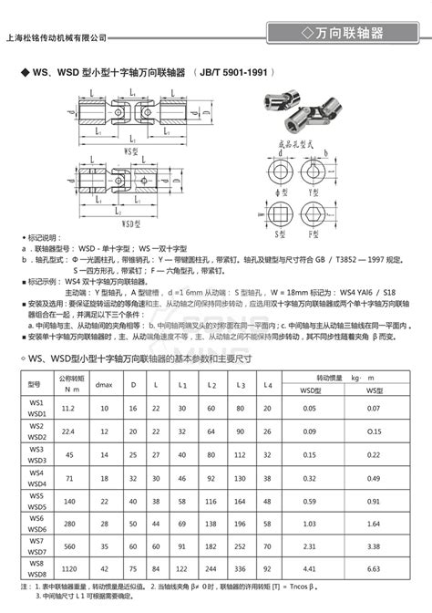 Ws型wsd型十字轴式万向联轴器外径d16 D20 D25 D32 D40 D50 D60 D75带键槽