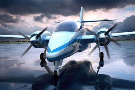 Premium Ai Image Innovative Electric Airplane Design Concept Created