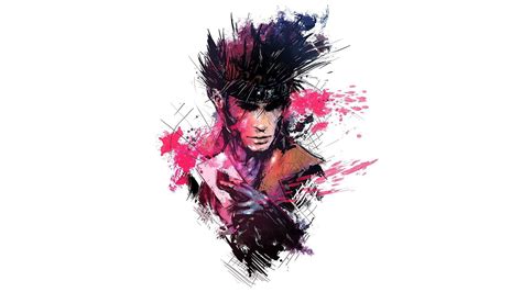 🥇 Gambit marvel comics x-men fan art white background wallpaper | (43137)