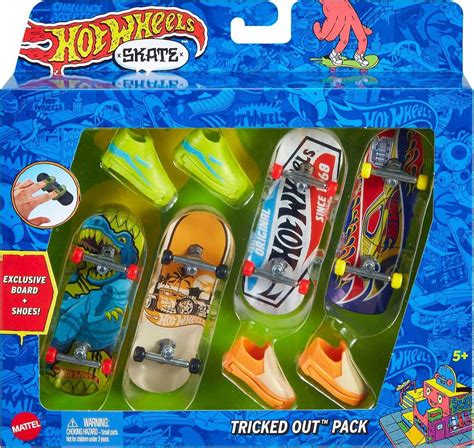 Amazon Hot Wheels Skate Fingerboards Pairs Of Removable Skate Shoes Tricked Out Pack
