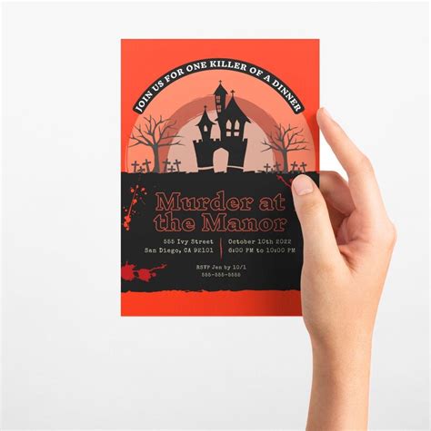 Murder Mystery Invitation Template DIY Murder Mystery - Etsy