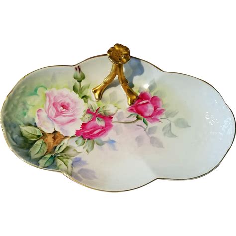 Limoges Hand Painted Rose Tray From Lucy53 On Ruby Lane