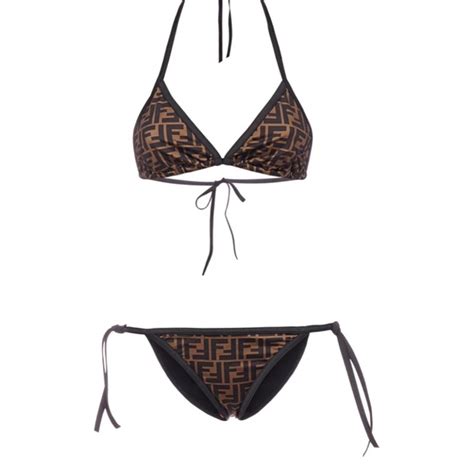 Fendi Swim Fendi Monogram Printed Twopiece Bikini Set Poshmark