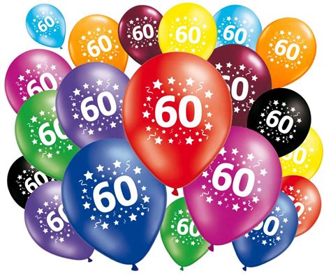 Pack Of 20 Balloons Birthday 60 Years Amazon De Home Kitchen Big