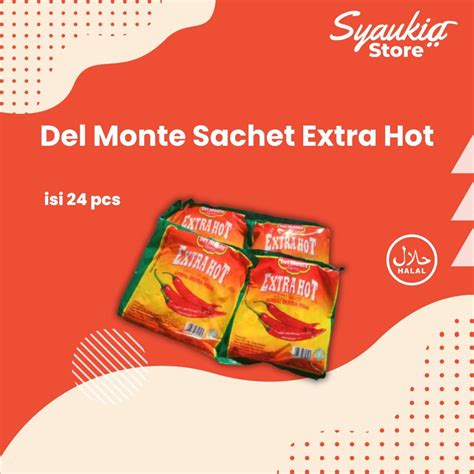 Jual Del Monte Extra Hot Chilli Sauce Saus Sambal Sachet Delmonte Isi Pcs Ekstra Pedas