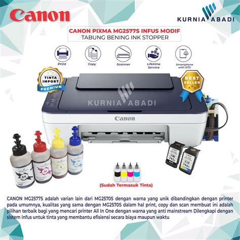 Jual Printer Canon PIXMA MG2577S Infus Print Scan Copy Inkjet Tabung