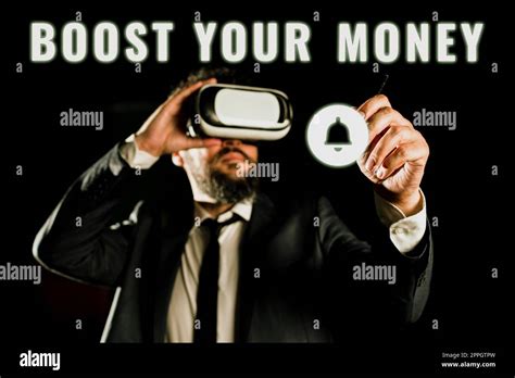 Conceptual display Boost Your Moneyincrease your bank saving using ...