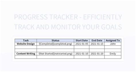 Track And Monitor Your Goals Effectively With Our Progress Tracker Excel | Template Free ...