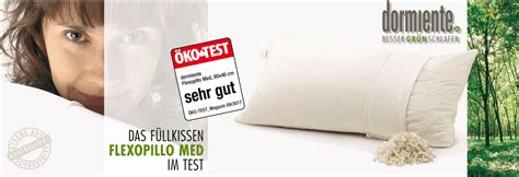 FLEXOPILLO MED Kopfkissen Füllkissen aus 100 Naturlatex Bezug mit