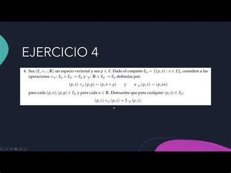 Ejercicio Algebra Lineal Epn Youtube