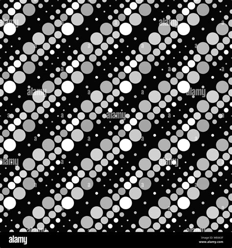 Black And White Geometrical Seamless Dot Pattern Background Abstract Grey Vector Graphic