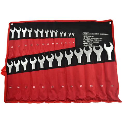 Pc Metric Combination Open And Ring Spanner Wrench Set Mm Mm