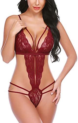 Avidlove Women Deep V Lingerie Teddy One Piece Bodysuit Lace Babydoll