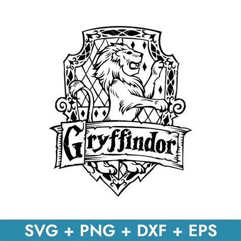 Gryffindor Crest Outline Svg, School Of Magic House Crest Sv | Inspire ...