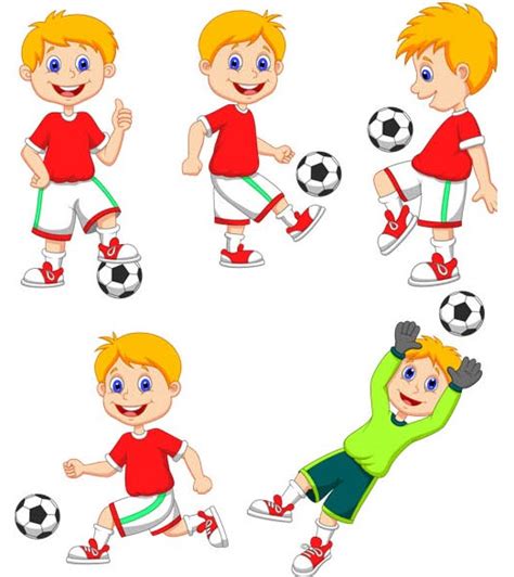 Cartoon Football Players vector free download