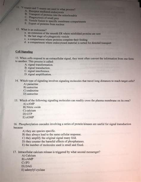 Solved Intracellular Compartments and Protein Trafficking A. | Chegg.com 