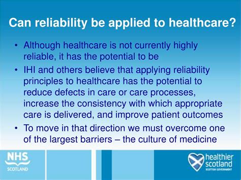 Ppt Reliability Theory And Its Application To Healthcare Powerpoint