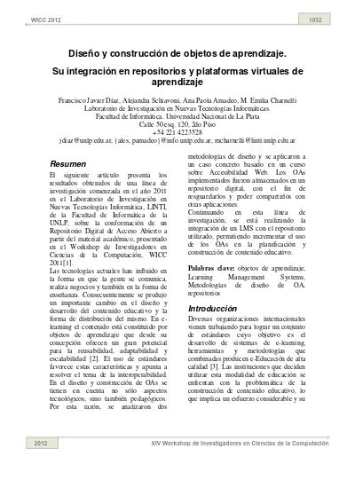 Dise O Y Construcci N De Objetos De Aprendizaje Su Integraci N En