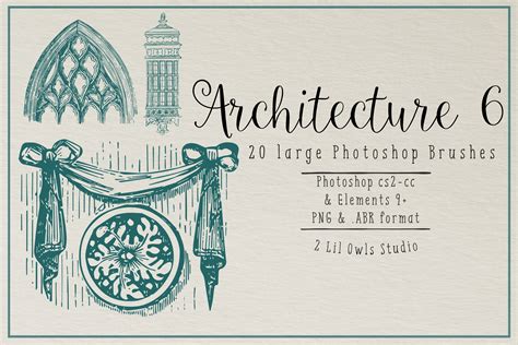 Architecture 6 Photoshop Brushes ~ Brushes ~ Creative Market