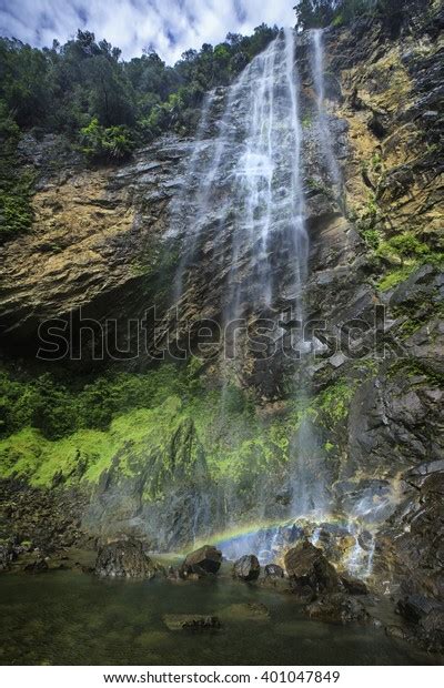 Sungai Lembing Rainbow Waterfall Pahang Stock Photo