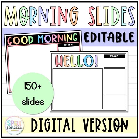 Editable Good Morning Slides for Digital Learning | School newsletter ...