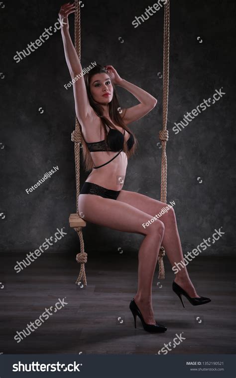 Sexy Brunette Beautiful Woman Posing Lingerie Stock Photo Shutterstock