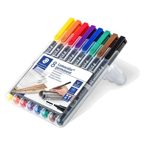 STAEDTLER Lumocolor Permanent Marker Pens Broad B314 Assorted 2 5mm