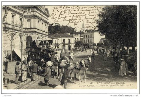 Carte Postale Ancienne Alg Rie Maison Carr E El Harrach Place De L