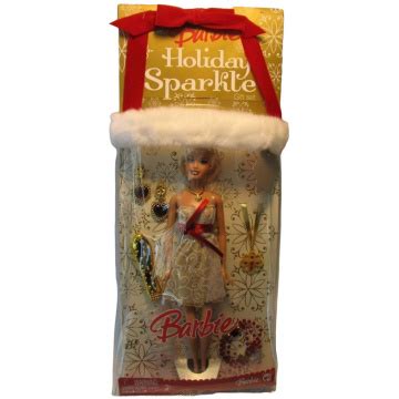 Holiday Sparkle Barbie Doll Giftset Blonde Gold Red M3531