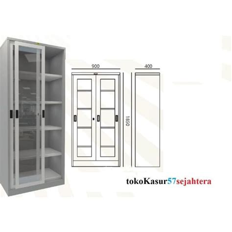 Jual Lemari Arsip Cupboard Sliding Door TOP NS CBLTN 4 Rak Gon02