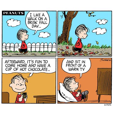 Fall is for Hot Chocolate and TV PEANUTS (@Snoopy) | Twitter | Charlie brown comics, Snoopy ...