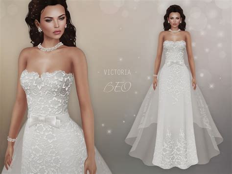 Beo Victoria Wedding Gown Sims Wedding Dress Sims Dresses Sims